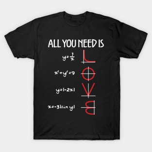 All You Need Is Love Math T-Shirt